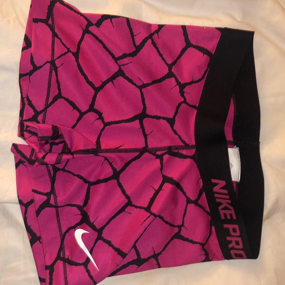 Pink Animal Print Nike Pros